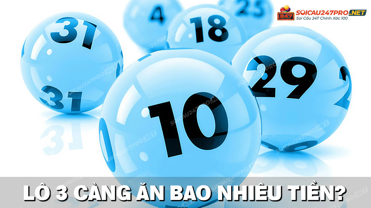 Lô 3 càng ăn bao nhiêu tiền